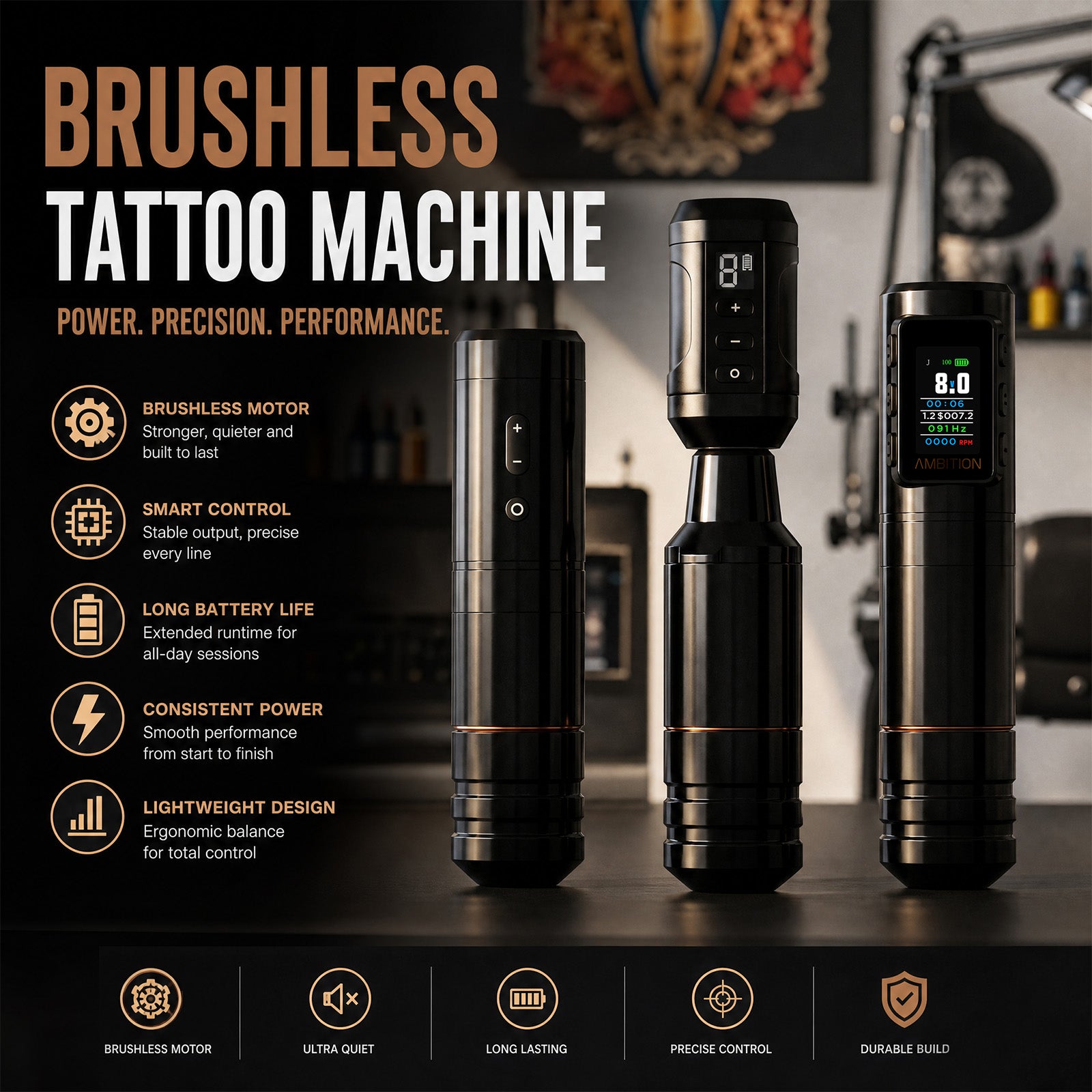 Ambition Ninja Nova 2024 Unlimited Wireless Tattoo Pen