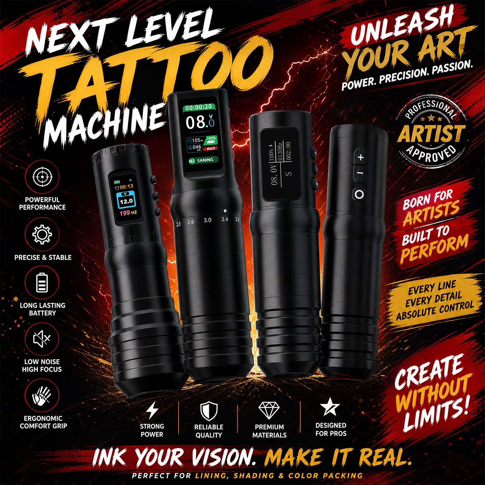 Ambition Flash Wireless Tattoo Machine