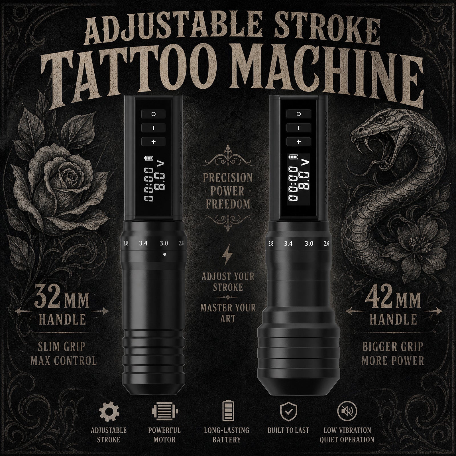 Ambition Hunter Max Wireless Tattoo Machine