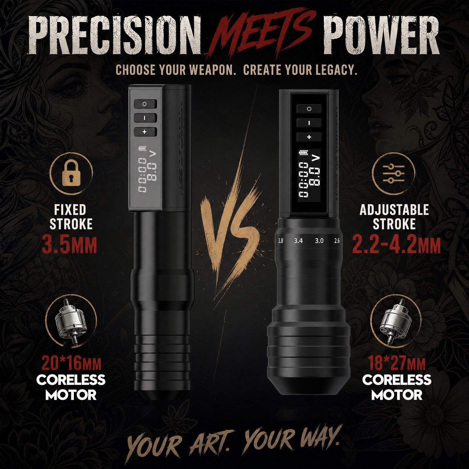 Ambition Hunter Max Wireless Tattoo Machine