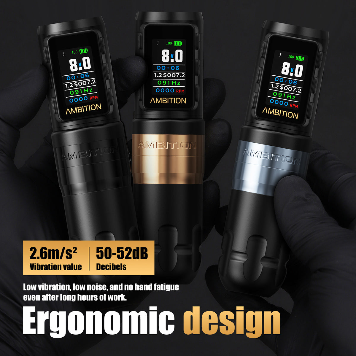 Ambition Shura-X Wireless Tattoo Machine 3.5mm+4.0mm Stroke