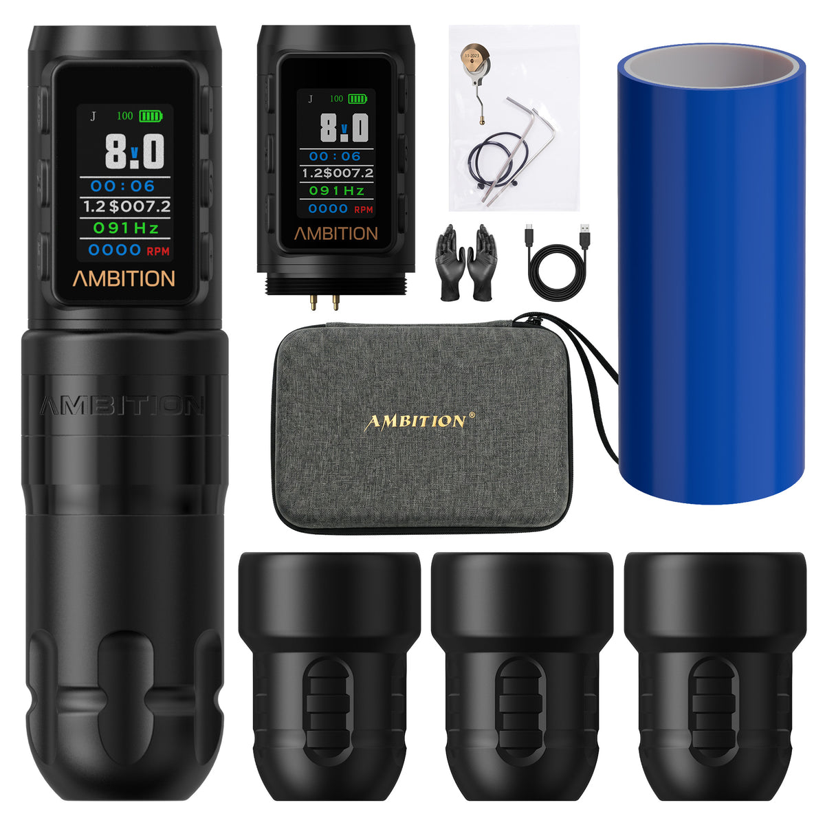 Ambition Shura-X Wireless Tattoo Machine 3.5mm+4.0mm Stroke