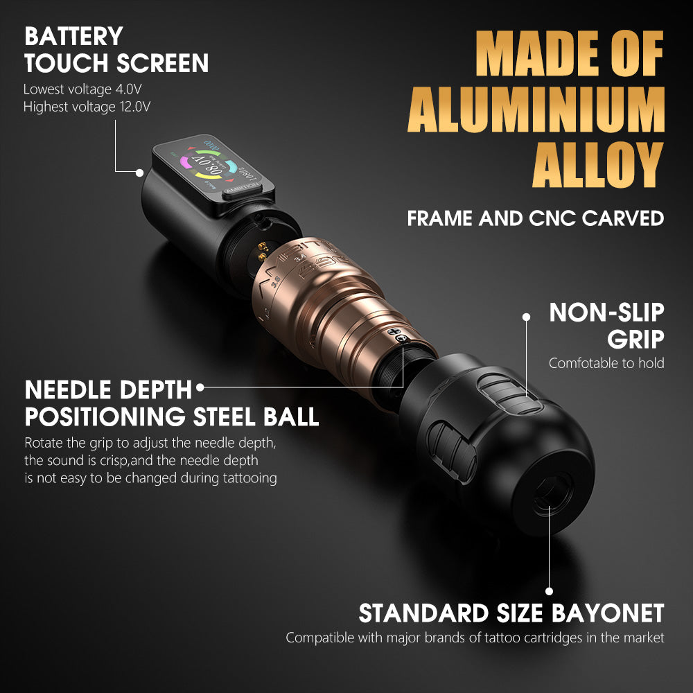 Ambition Seher Plus Adjustable Stroke Wireless Tattoo Machine