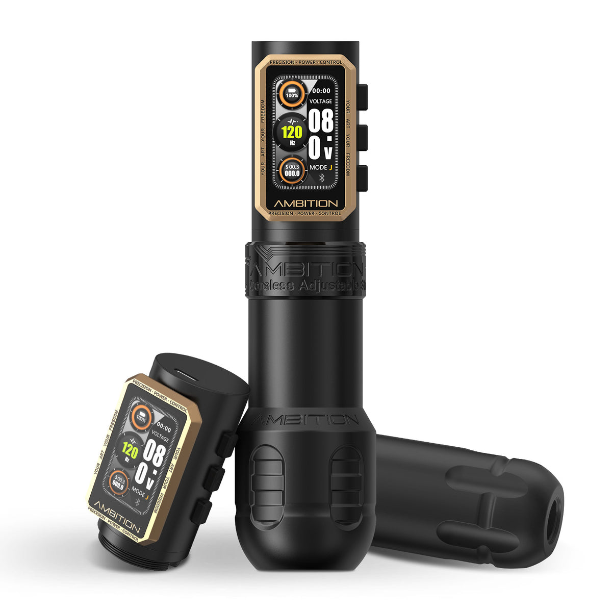 Ambition Epoch Wireless Tattoo Machine Coreless Motor 34/42mm Grip