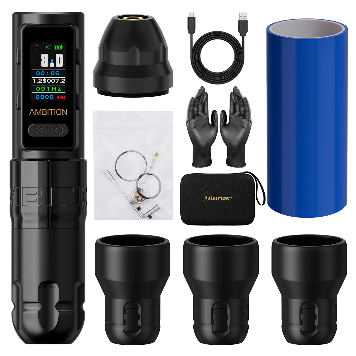 Ambition Soldier Max Wireless Tattoo Machine Pen