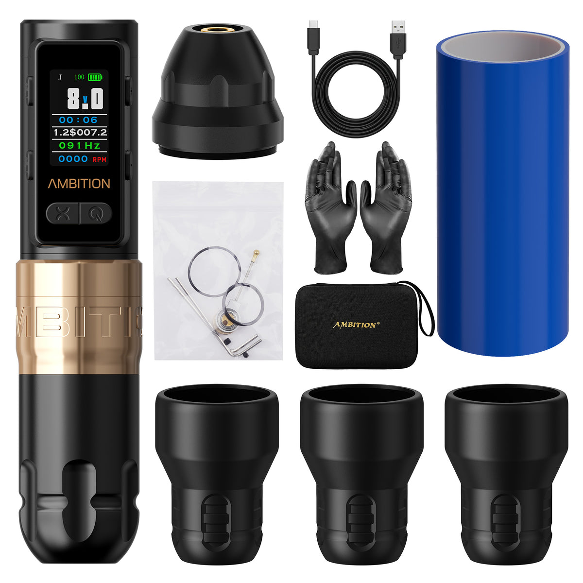 Ambition Soldier Max Wireless Tattoo Machine Pen
