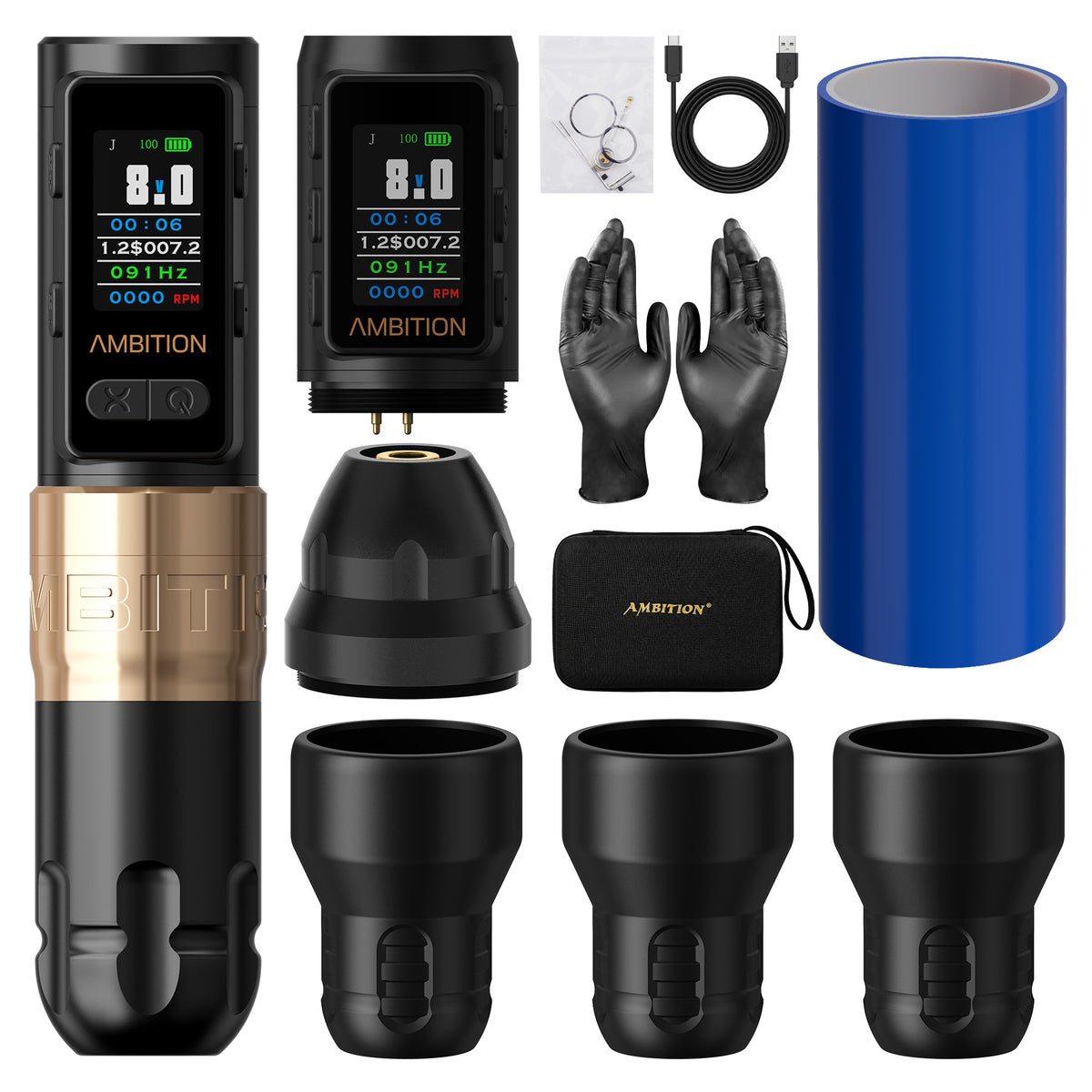 Ambition Soldier Max Wireless Tattoo Machine Pen