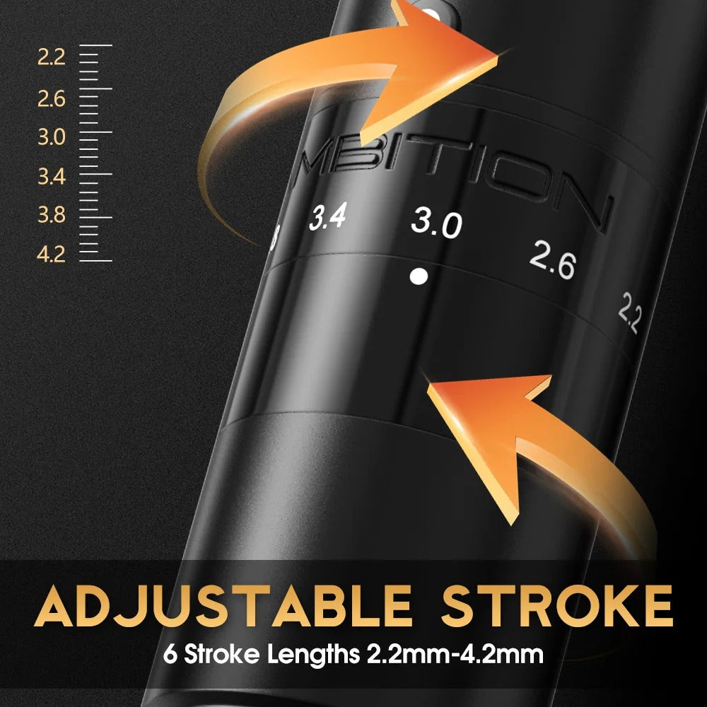 Ambition Paco Adjustable Stroke Wireless Tattoo Machine