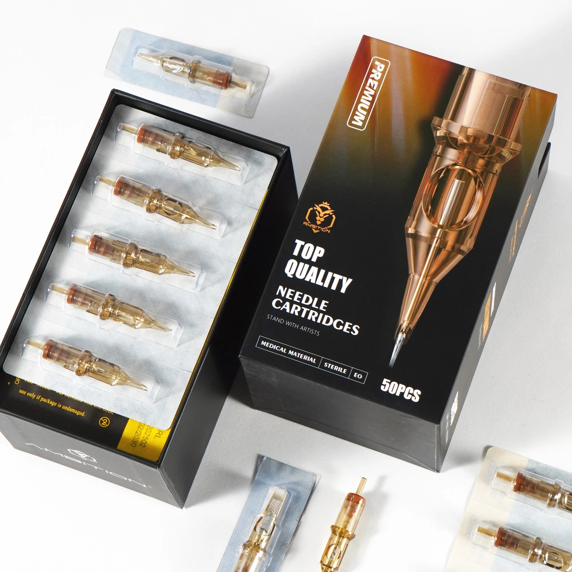 Ambition Premium Tattoo Cartridges Needles 50Pcs