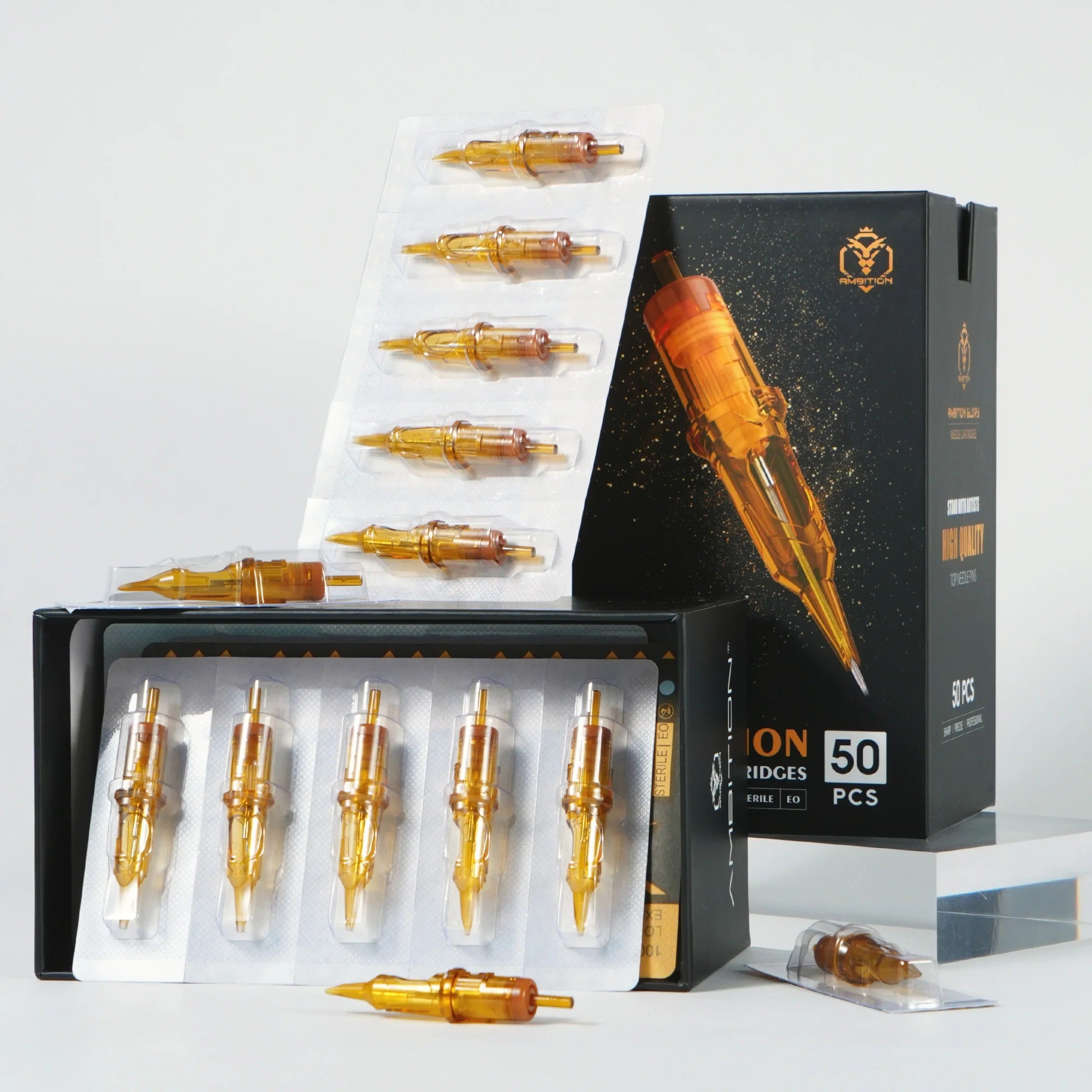 Ambition Glory Mixed Size RL/RS/RM/M1 Tattoo Cartridge Needles 50Pcs