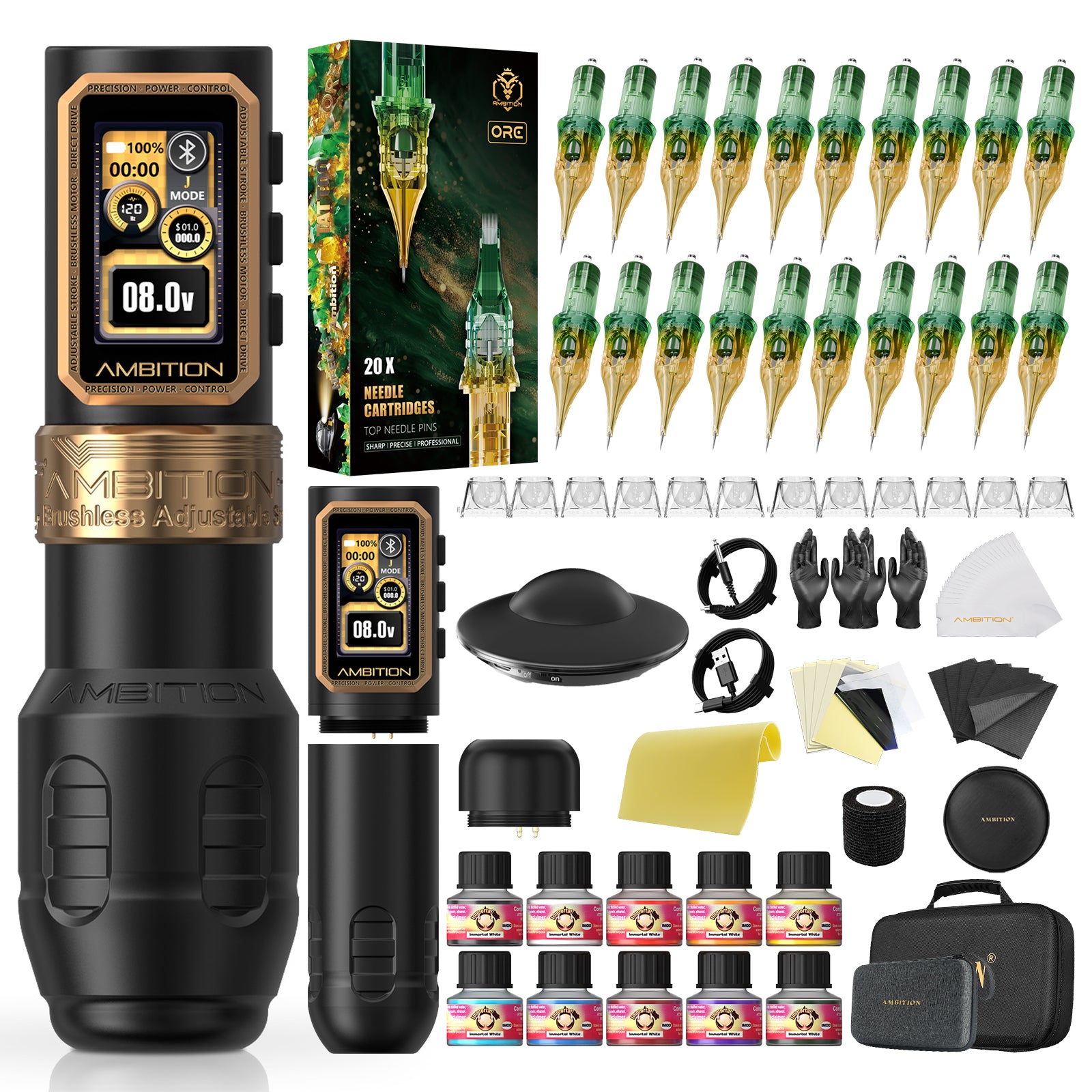 Ambition Epoch Max Professional Wireless Tattoo Machine Kit