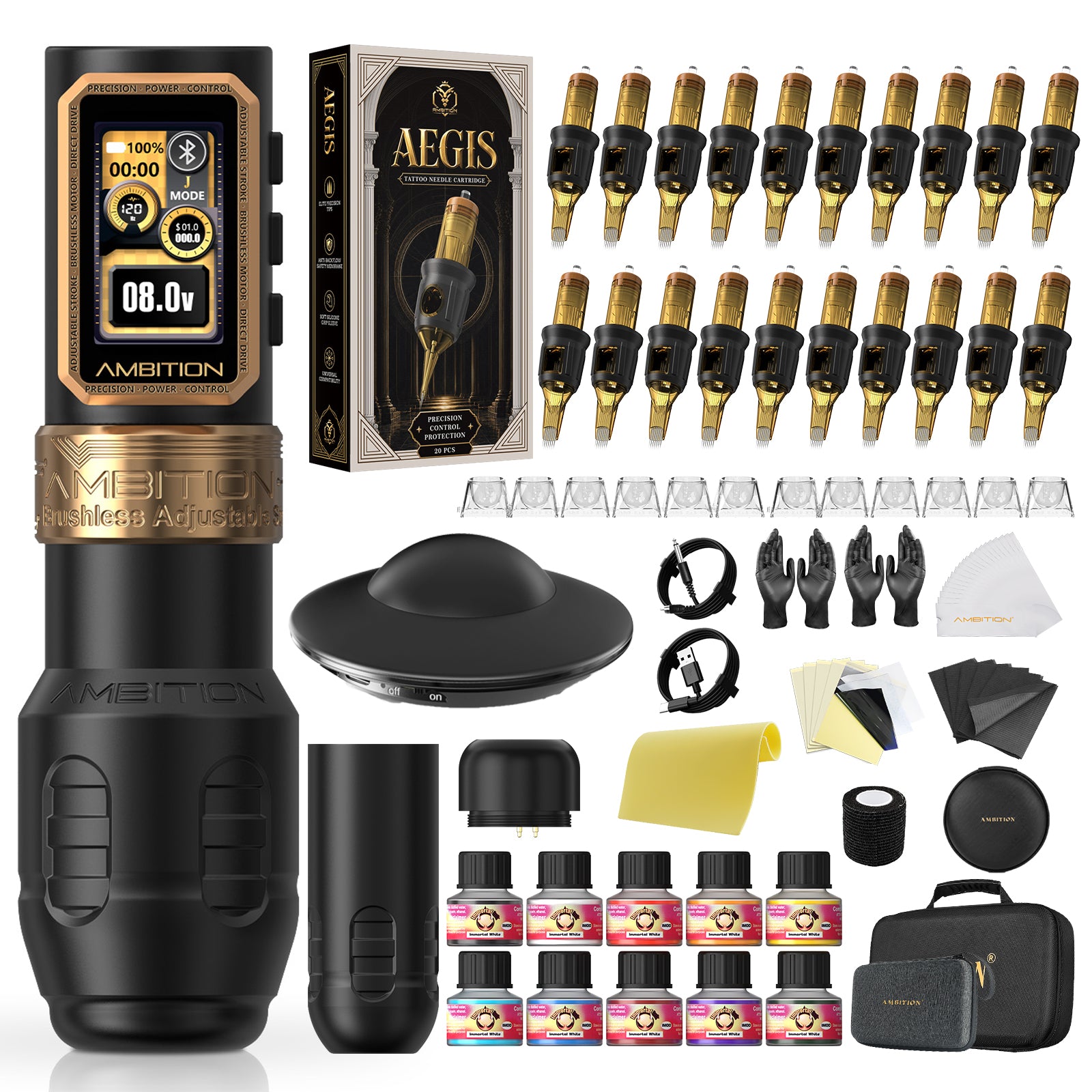 Ambition Epoch Max Professional Wireless Tattoo Machine Kit