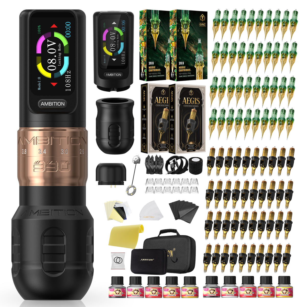 Ambition Seher Plus Wireless Tattoo Machine Kit