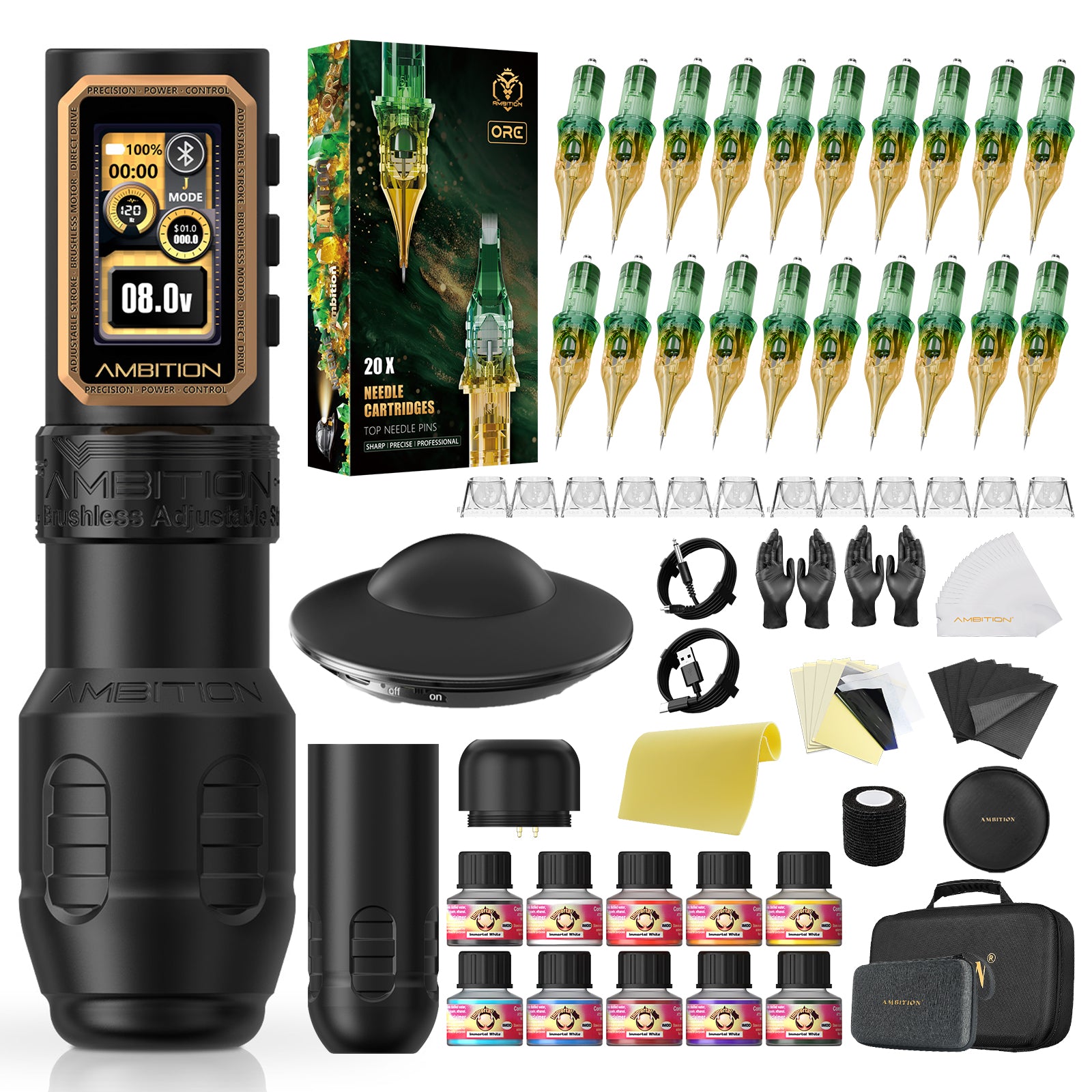 Ambition Epoch Max Professional Wireless Tattoo Machine Kit