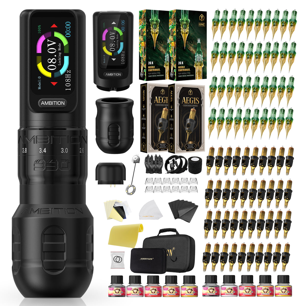Ambition Seher Plus Wireless Tattoo Machine Kit