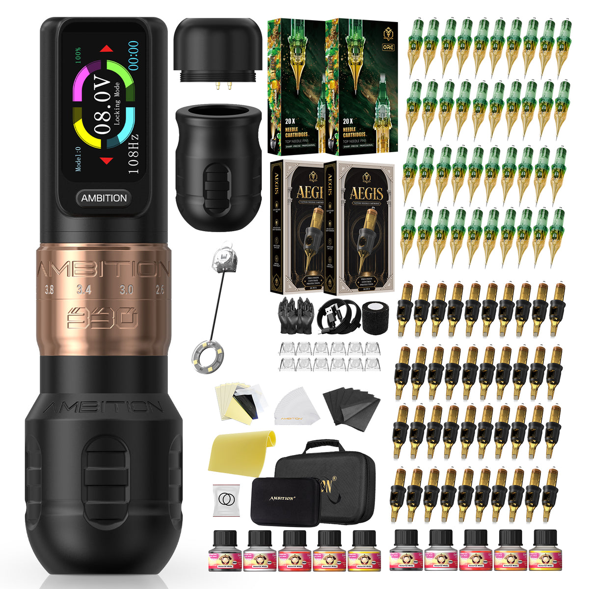 Ambition Seher Plus Wireless Tattoo Machine Kit