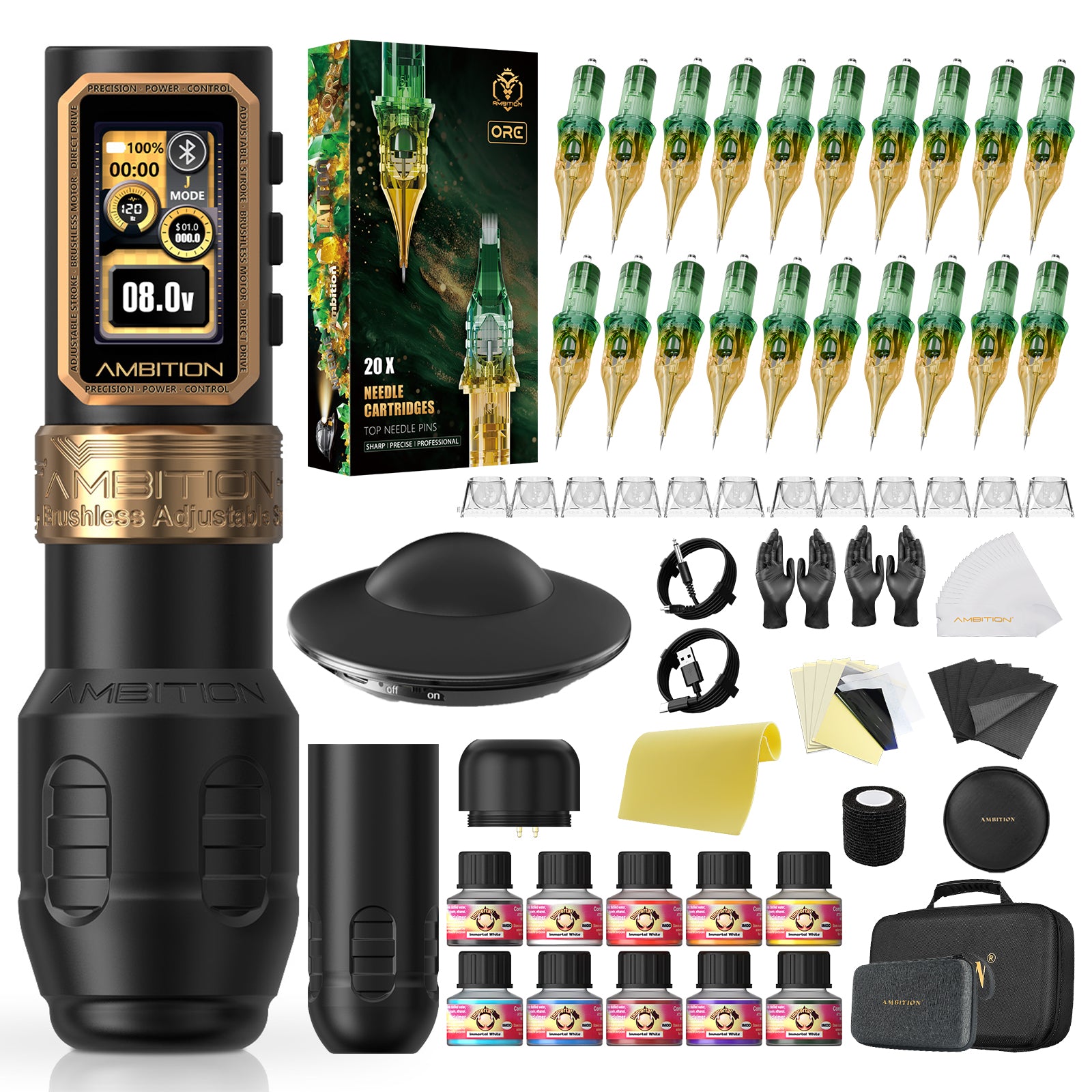 Ambition Epoch Max Professional Wireless Tattoo Machine Kit