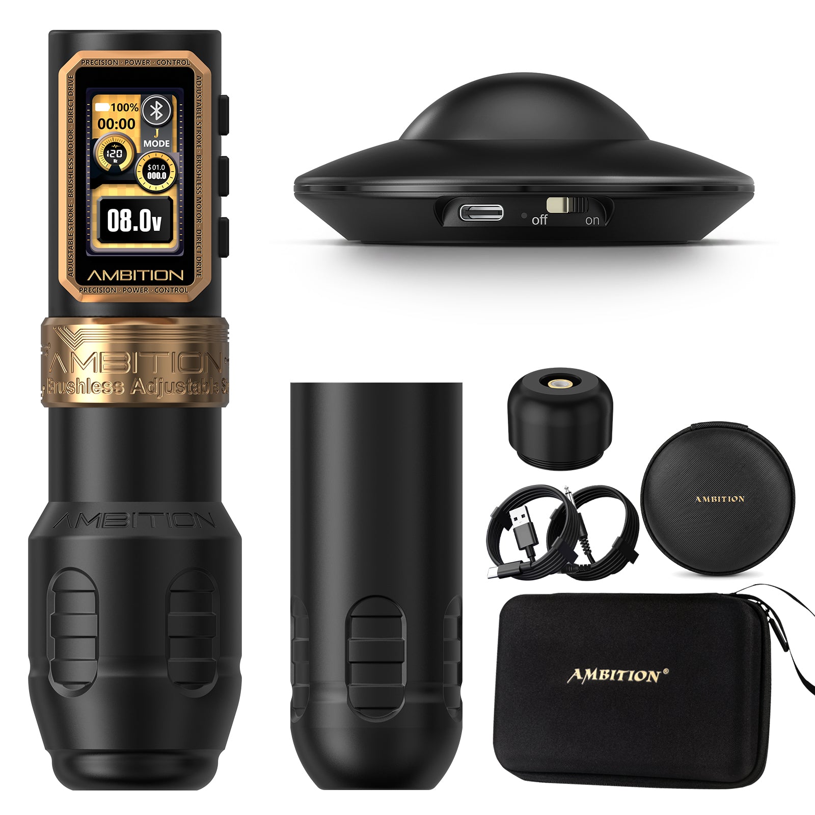 Ambition Epoch Max | 1.0-5.0mm Adjustable Stroke Wireless Tattoo Pen