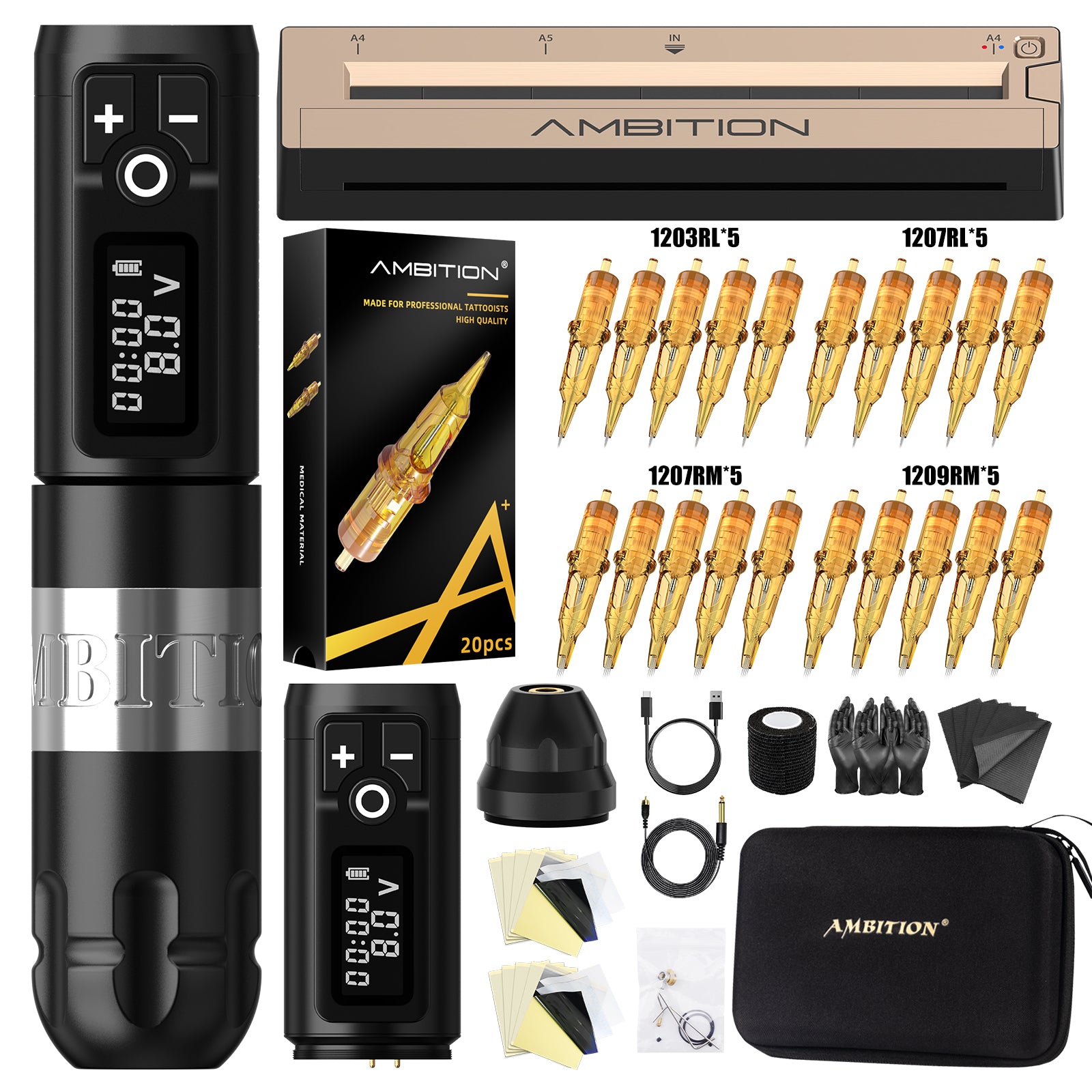 Ambition Soldier Wireless Tattoo Machine Pen