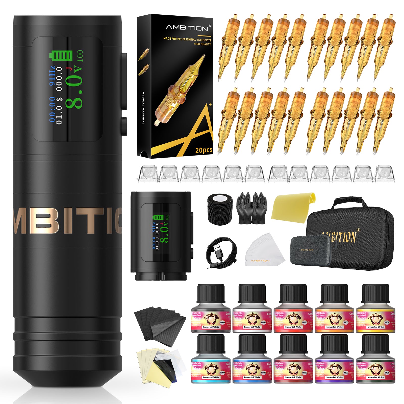 Ambition Ninja Ultra 2026 Wireless Tattoo Machine Kit