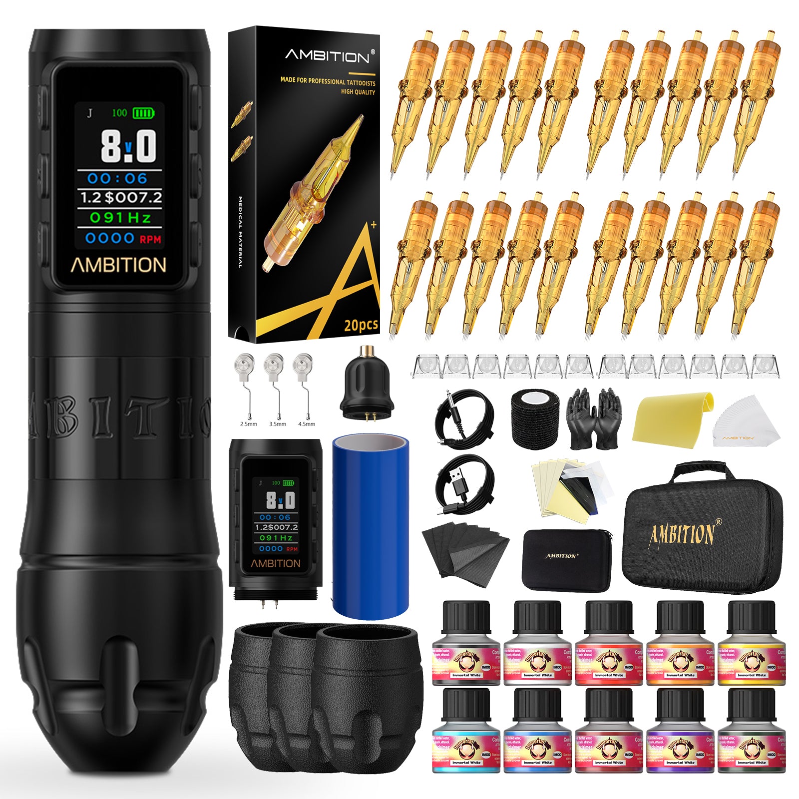 その他 Ambition vibe max tattoo machin Ambition Vibe Max Tattoo Kit for Beginners | Wireless Tattoo