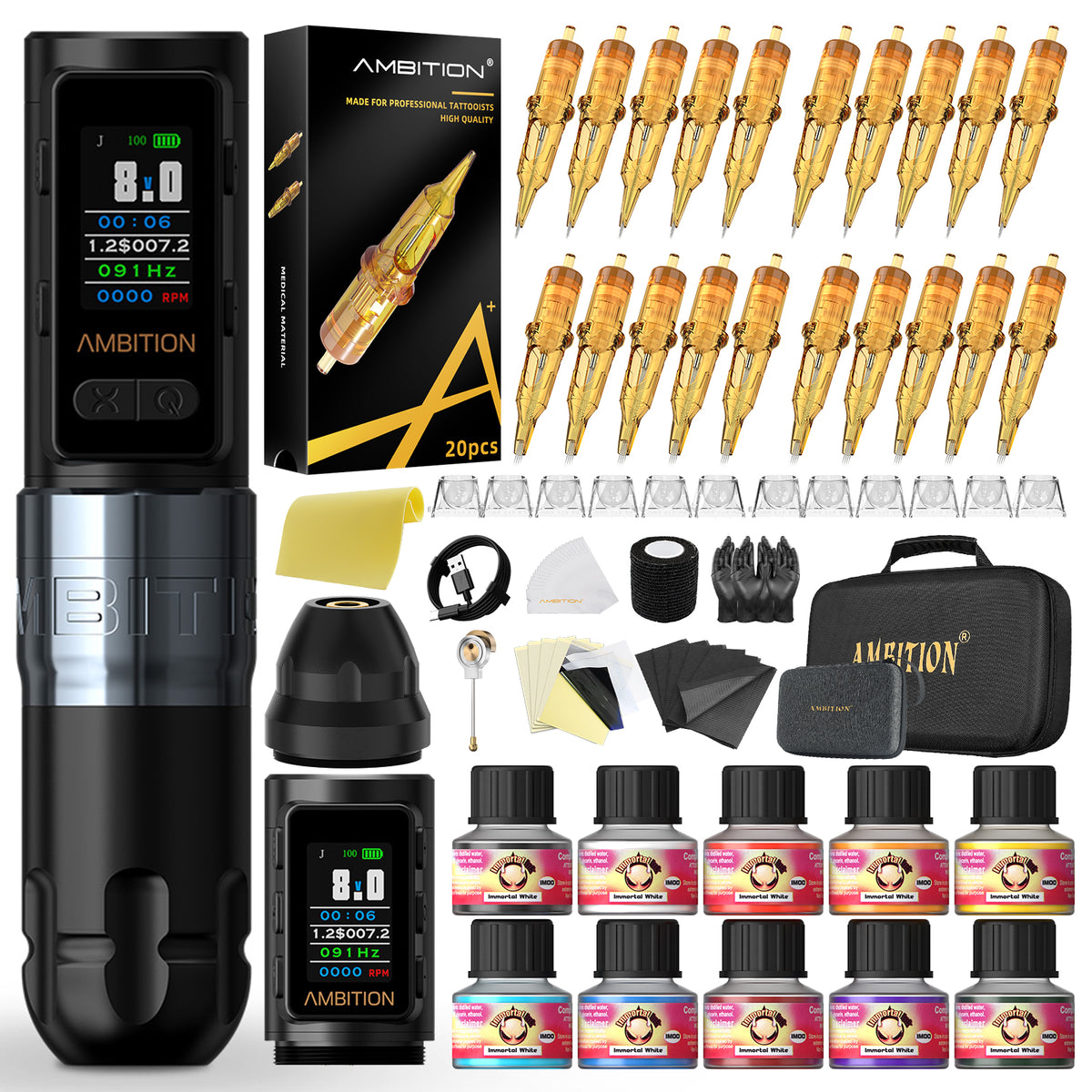 Ambition Soldier Max Complete Tattoo Machine Kit