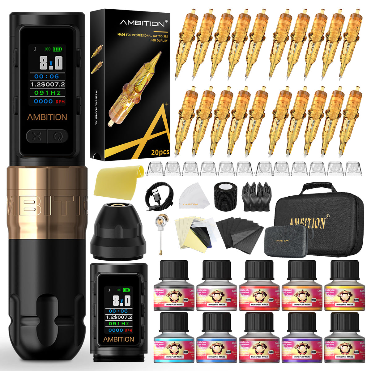Ambition Soldier Max Complete Tattoo Machine Kit