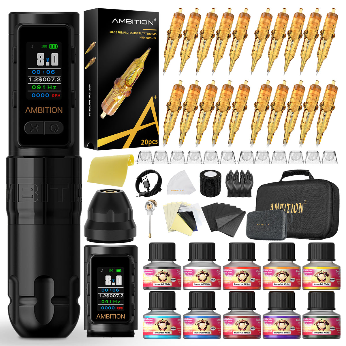 Ambition Soldier Max Complete Tattoo Machine Kit