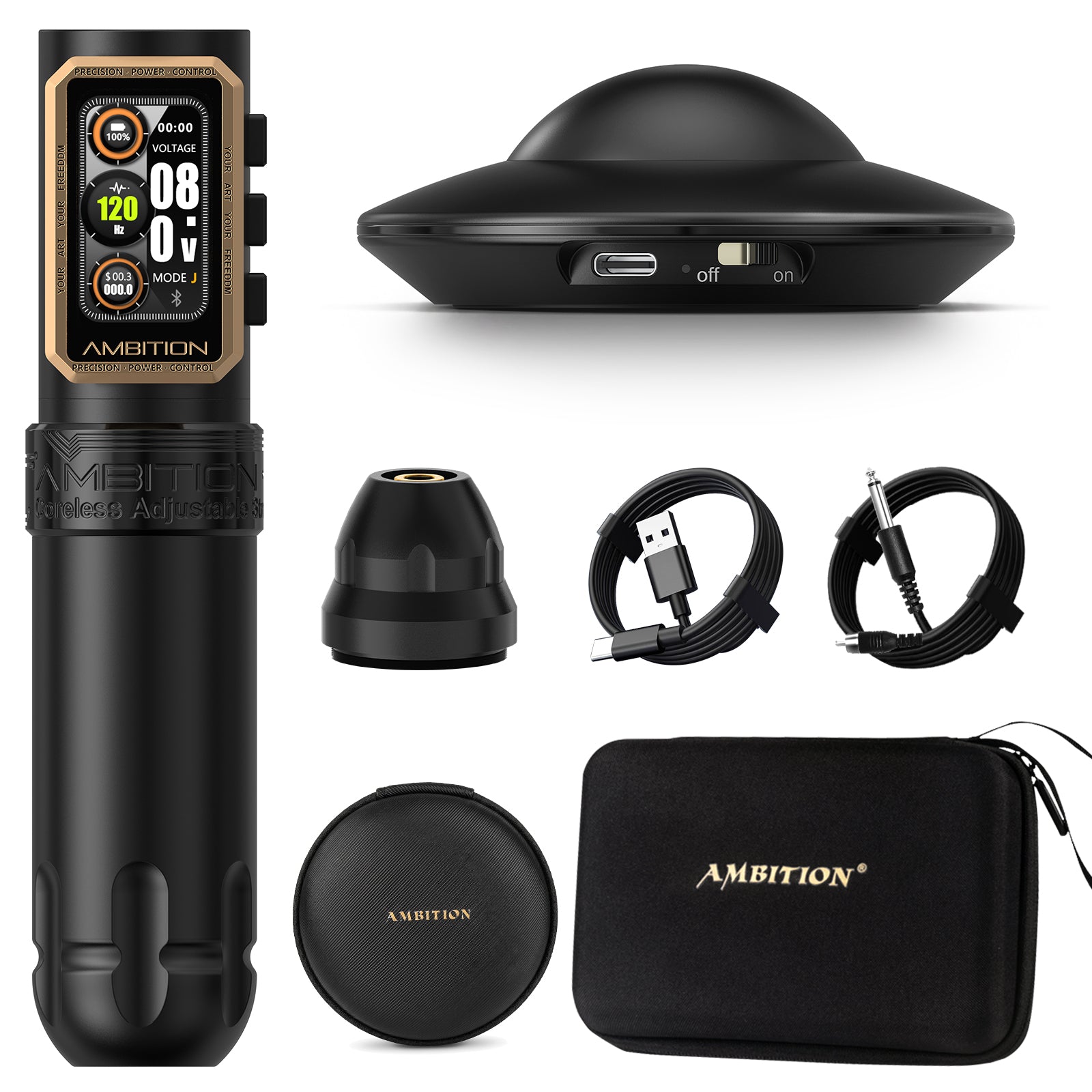 Ambition Epoch Wireless Tattoo Machine Coreless Motor