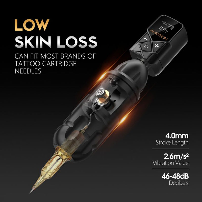 Ambition Shura Rotary Tattoo Machine With Kuark Wireless Tattoo Batter