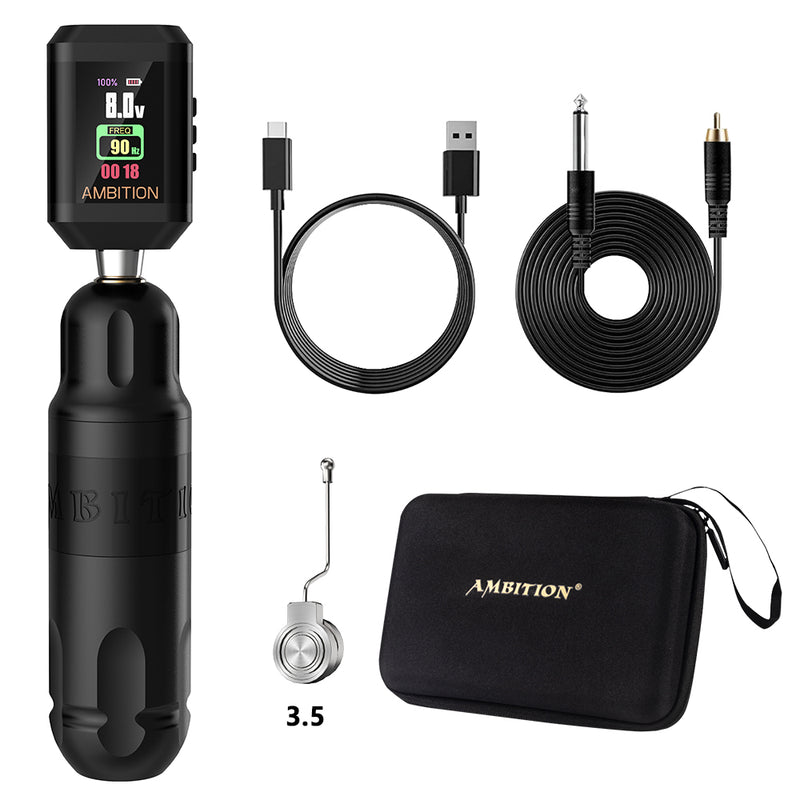 Ambition Vibe Rotary Tattoo Machine Short Pen Kit Ambition Tattoo