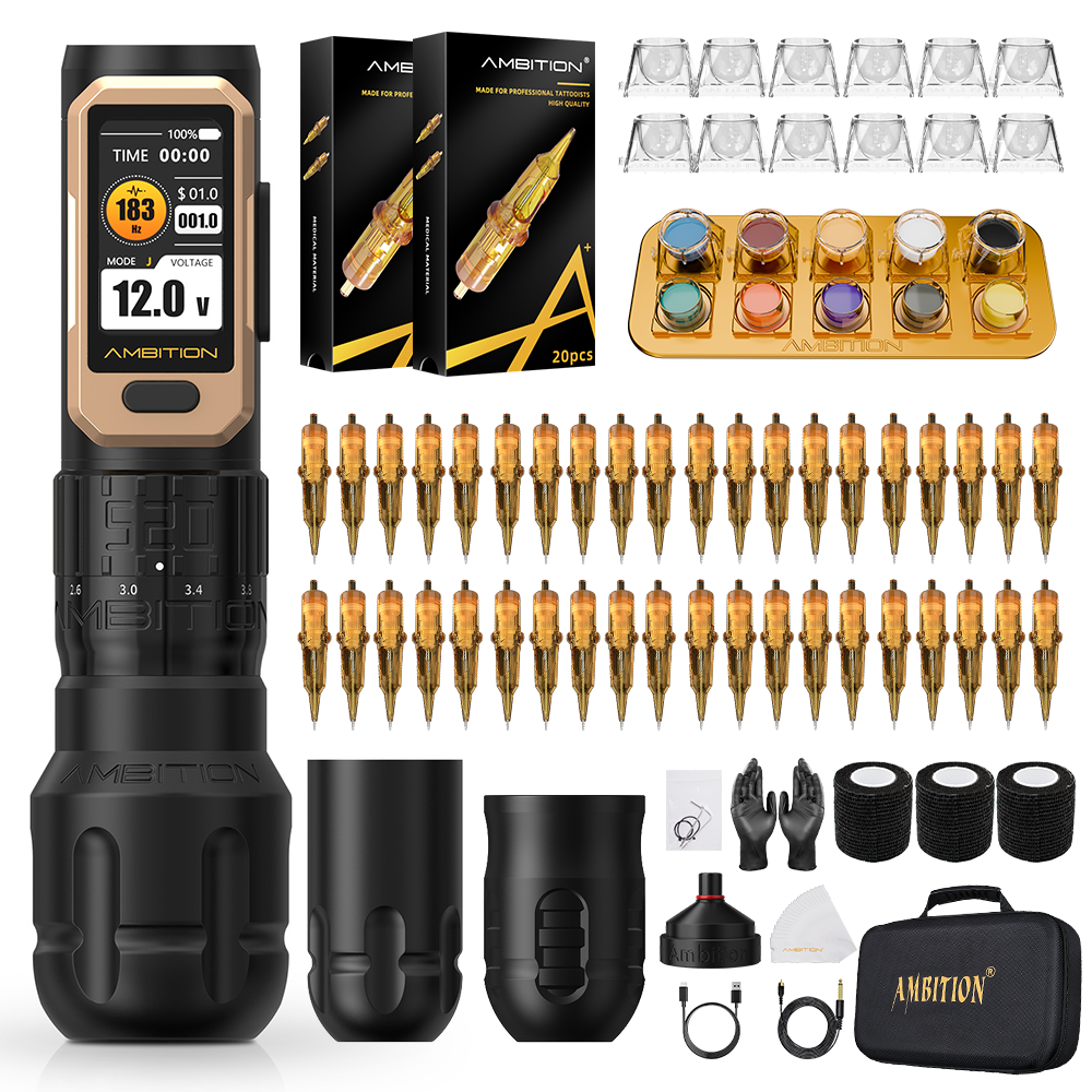 Ambition Soldier Pro 520 Wireless Tattoo Machine Kit