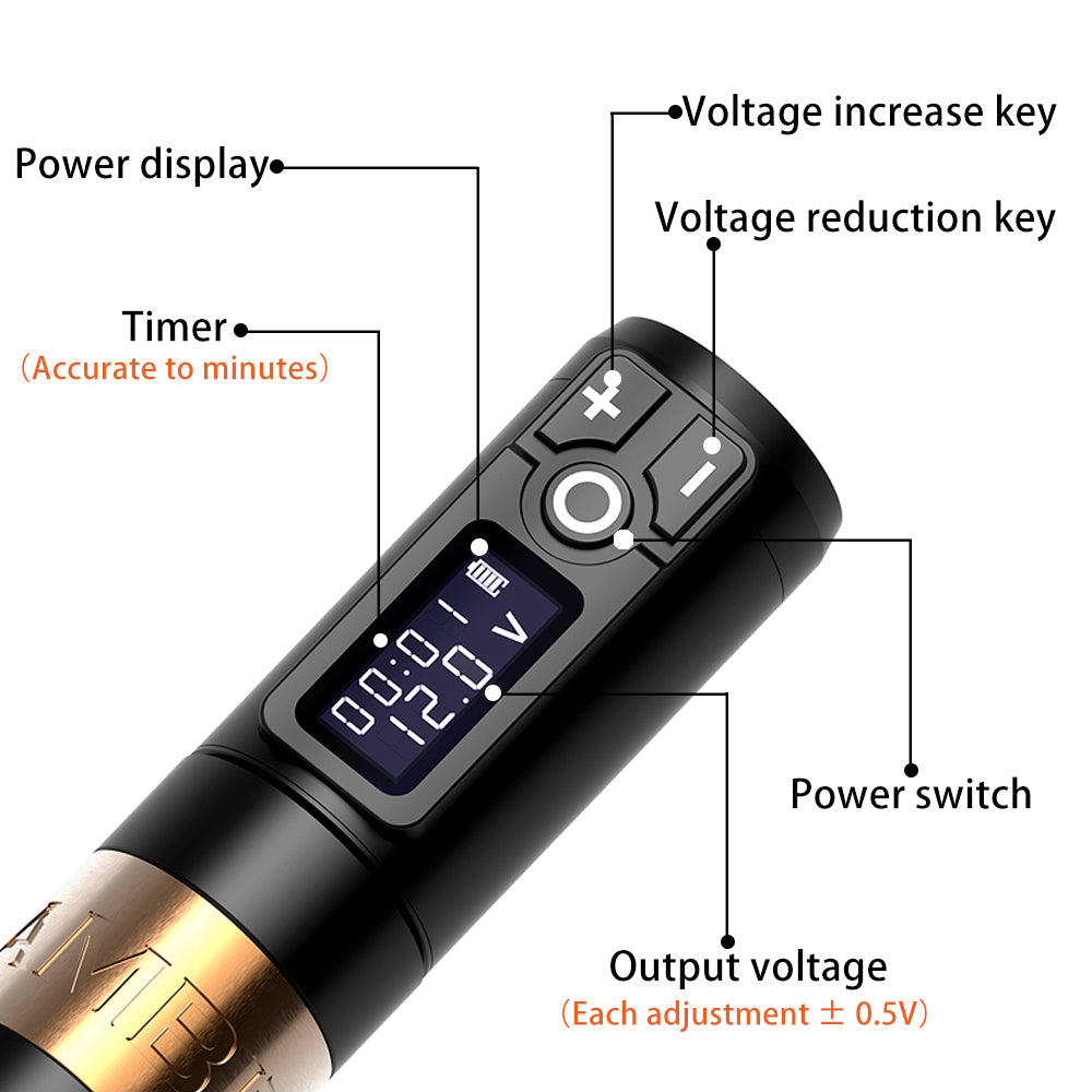 Ambition Storm Wand Wireless Tattoo Pen Machine Coreless DC Motor