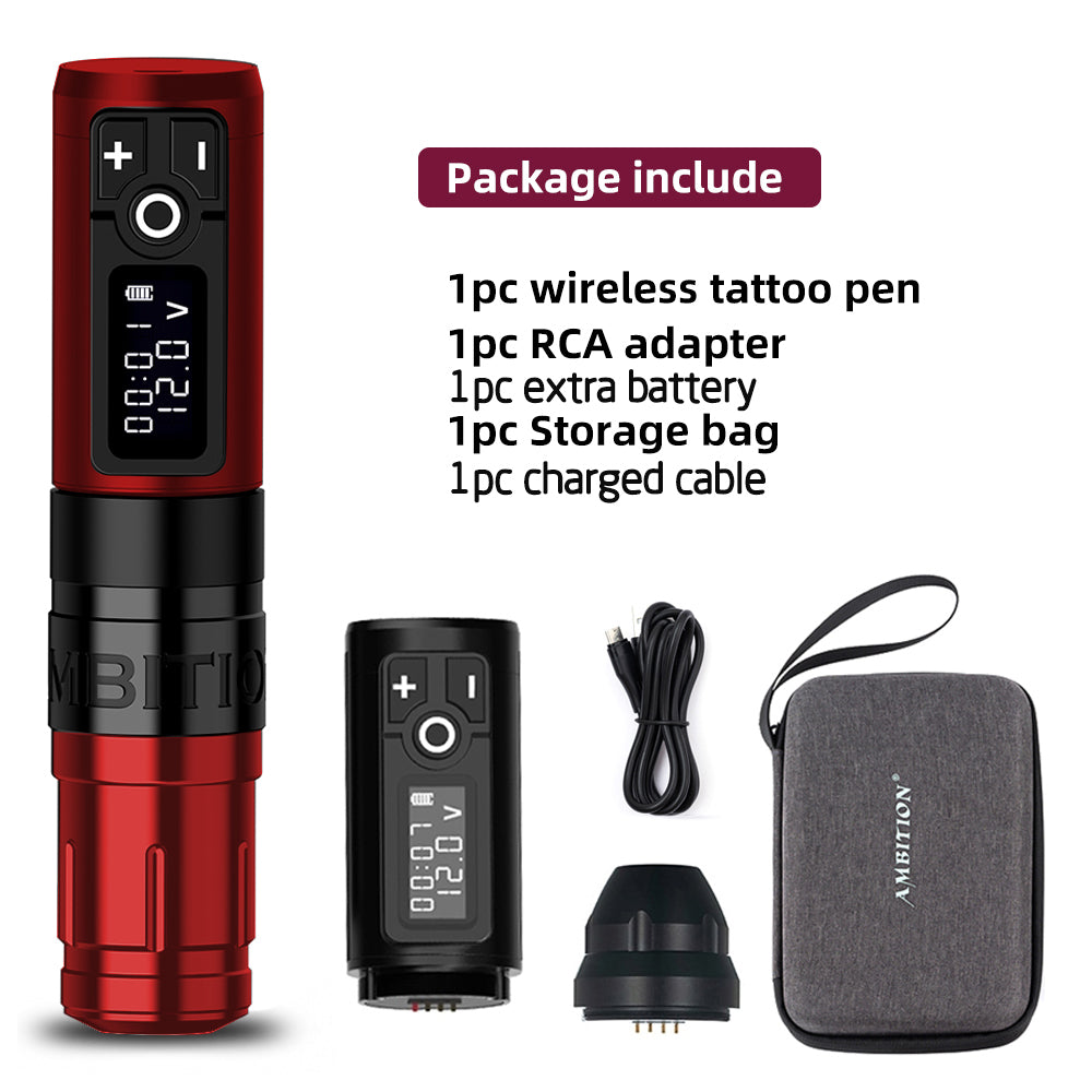 Ambition Storm Wand Wireless Tattoo Pen Machine Coreless DC Motor