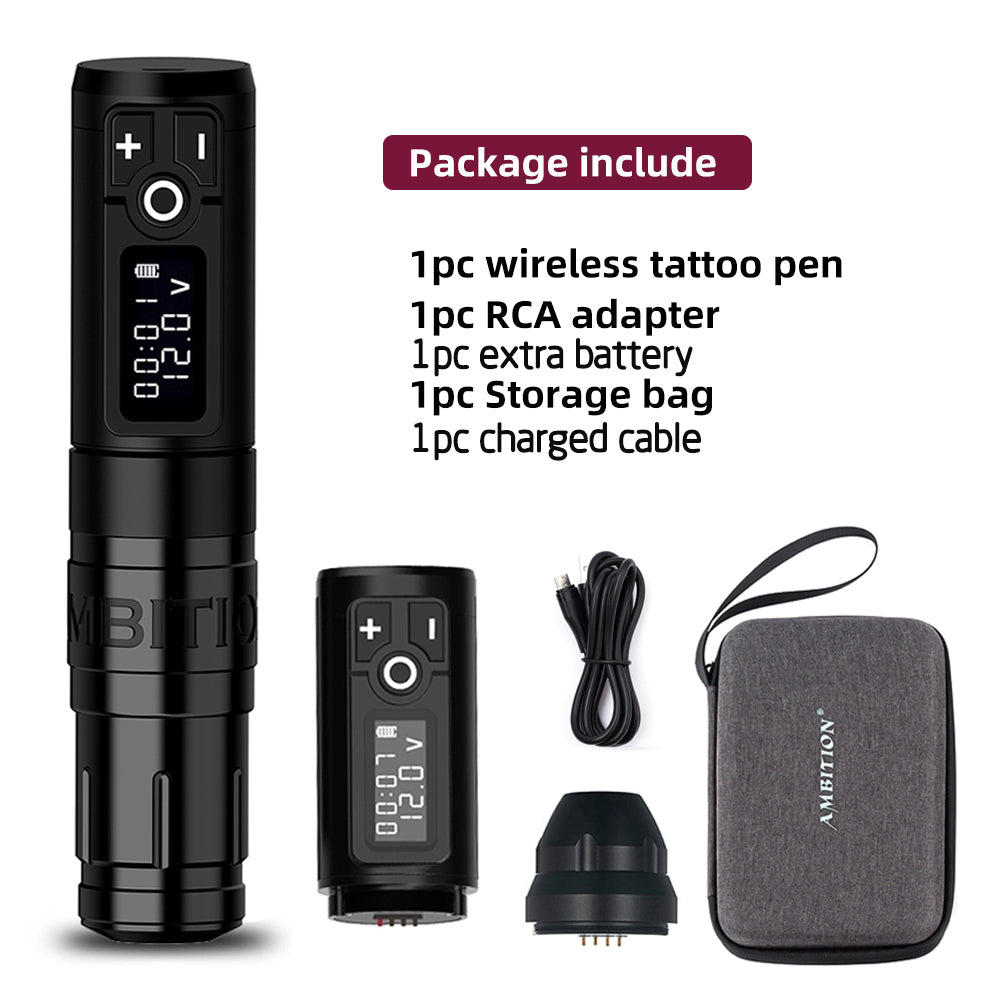 Ambition Storm Wand Wireless Tattoo Pen Machine Coreless DC Motor