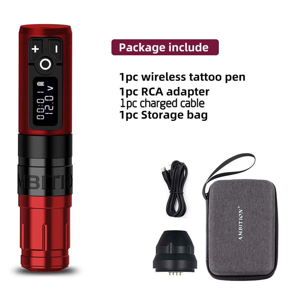 Ambition Storm Wand Wireless Tattoo Pen Machine Coreless DC Motor